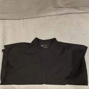 Figs mandarin collar scrub top medium